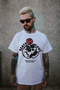 Image 2 of 'DEATH & LOVE' T-SHIRT (WHITE)