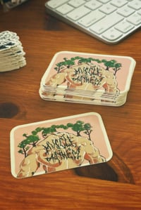 Image 1 of muscle mayhem sticker!