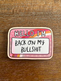 Image 3 of Millennial Dissociation Club Member Wooden Fun Magnet