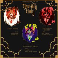 Image 1 of ✨ Hellishly Holy Wave 1 ✨ - A Hazbin/Helluva pin set!
