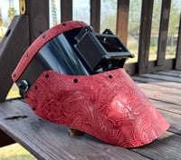Image 1 of Red Floral Fibermetal Tigerhood