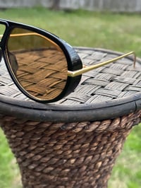 Image 2 of Black Sunglasses w/Tea Colored Tinted Lenses