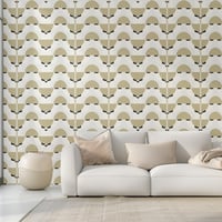 Image 3 of Deco Green Waves Wallpaper