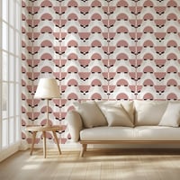 Image 3 of Deco Blush Waves Wallpaper
