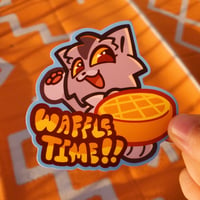 Image 1 of WAFFLE TIME!! 3" Vinyl Sticker