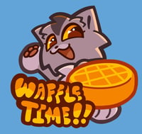 Image 2 of WAFFLE TIME!! 3" Vinyl Sticker