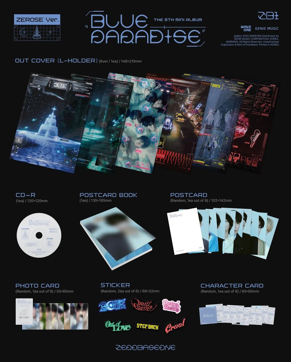 Image of ZEROBASEONE ‘Blue Paradise’ ZEROSE Ver. Only