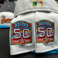Image 3 of New Era 59Fifty White Sunwash Blue