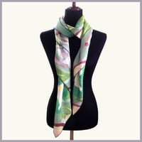 Image 7 of Silk Scarf - Spring Peace Lilies