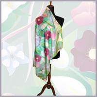 Image 4 of Silk Scarf - Spring Peace Lilies