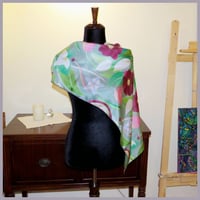 Image 8 of Silk Scarf - Spring Peace Lilies