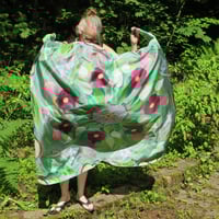 Image 5 of Silk Scarf - Spring Peace Lilies