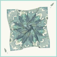 Image 12 of Silk Scarf - Centering in Turquoise