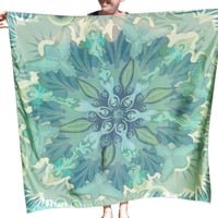 Image 1 of Silk Scarf - Centering in Turquoise