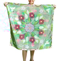 Image 2 of Silk Scarf - Spring Peace Lilies