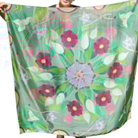 Image 1 of Silk Scarf - Spring Peace Lilies
