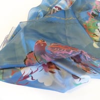 Image 3 of Silk Scarf - Hummingbird Queen
