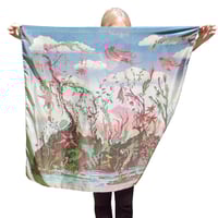 Image 2 of Silk Scarf - Hummingbird Queen