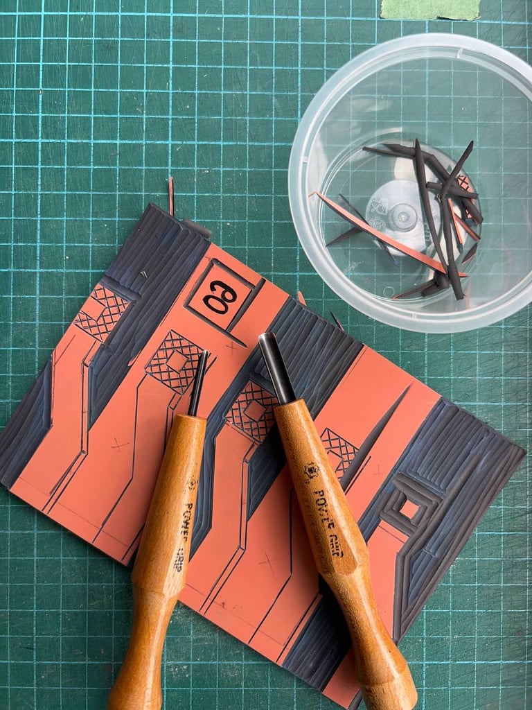 HDB Block (Handmade relief print: limited edition) Image 4