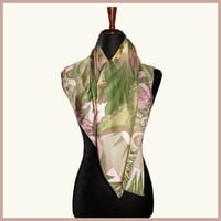 Image 4 of Silk Scarf - Centering in Pink and Green