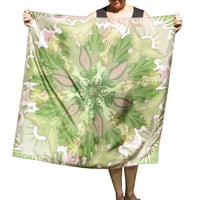 Image 2 of Silk Scarf - Centering in Pink and Green