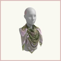 Image 11 of Silk Scarf - Centering in Pink and Green
