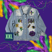 Image 3 of Mardi  Gras Bling Jean Jackets