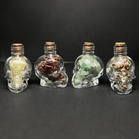 Image 1 of Skull Crystal Chip Wish bottle