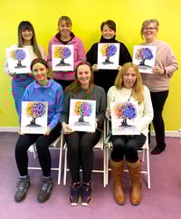 Image 5 of Step by Step painting class Bishopbriggs - Birch Trees - Saturday 26th April 2025