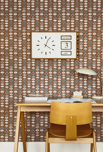 Image of Provence by Lucienne Day at Mini Moderns - Chestnut 