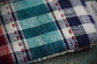 Image 5 of Tartan Fabric Slim Pencil Case Zipper Pen Pouch Zipper Glasses Case