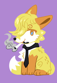 Sanji fox soft enamel pin