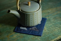 Image 3 of Triangle Stitches  Fabric Coasters and Pot Holder Set