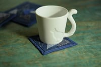 Image 4 of Triangle Stitches  Fabric Coasters and Pot Holder Set