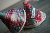Image 2 of Pair of Bright Fabric Cone-shaped Pot Holders Kitchen Accessories Cast Iron Caps