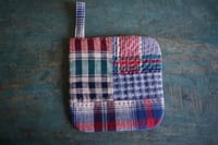 Image 3 of Fabric Patchwork Pot Holder Handmade KItchen Accessories