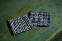Image 1 of Pair of Sashiko Fabric Coasters Handmade Coasters