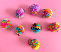 Image 1 of pom pom rings