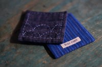 Image 2 of Handmade Sashiko Coasters Pair of Fabric Coasters