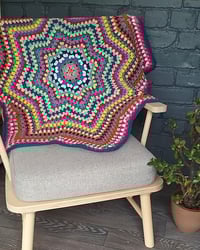Image 3 of Happy Scrappy Granny Stripe Star Blanket