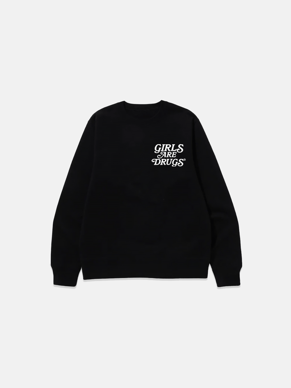 Image of GIRLS ARE DRUGS® CREWNECK SWEATSHIRT - BLACK (SPECIAL EDITION)