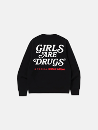 Image 2 of GIRLS ARE DRUGS® CREWNECK SWEATSHIRT - BLACK