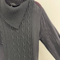 Image 1 of mesh + knit top