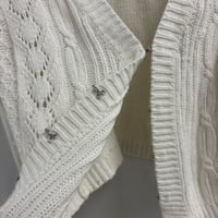 Image 3 of cropped hook cardigan 