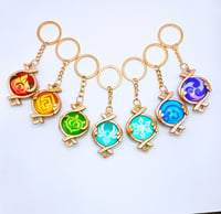 Image of Genshin Impact Vision Keychain - Monstadt, Liyue, Inazuma, Sumeru, Fontaine, Natlan - Glows in Dark!