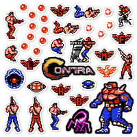 Contra NES Sticker Set (38 Pieces)