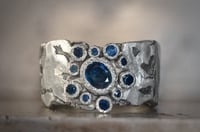 Image 1 of 'telos no.5' - Recycled silver and sapphire ring