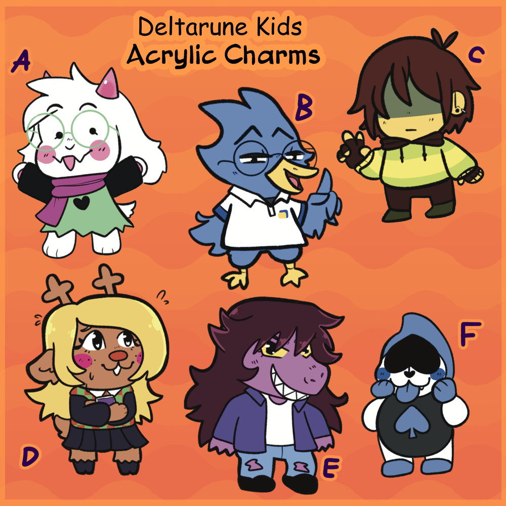 Image of Deltarune Kid Charms