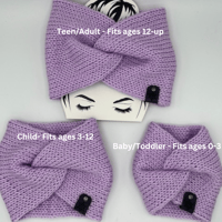 Image 1 of Custom One Color Knit Twist Headband 