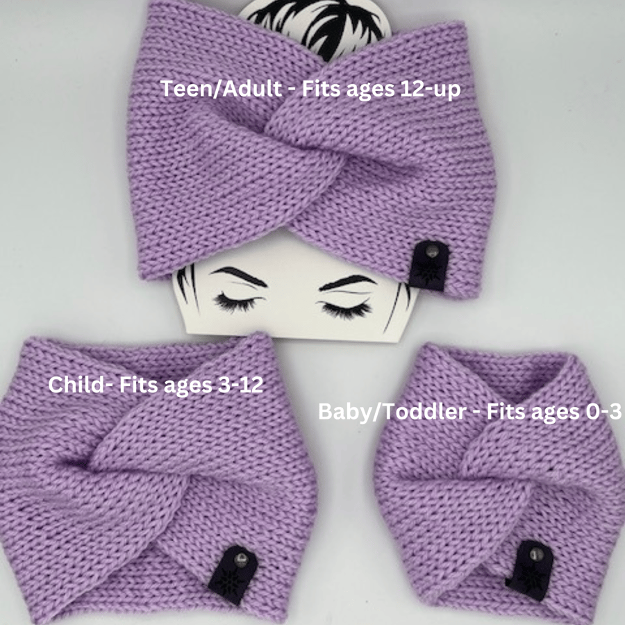 Image of Custom One Color Knit Twist Headband 